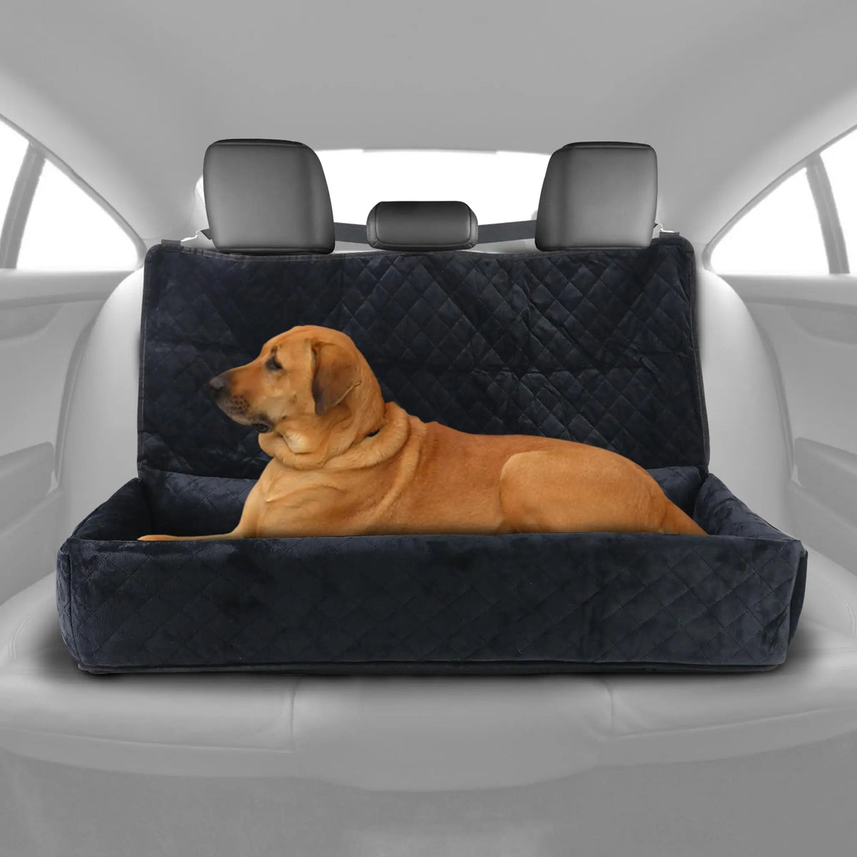 Huntley Pet Dog Car Seat for Large Dogs, Pet Booster Back Set Bed, Black