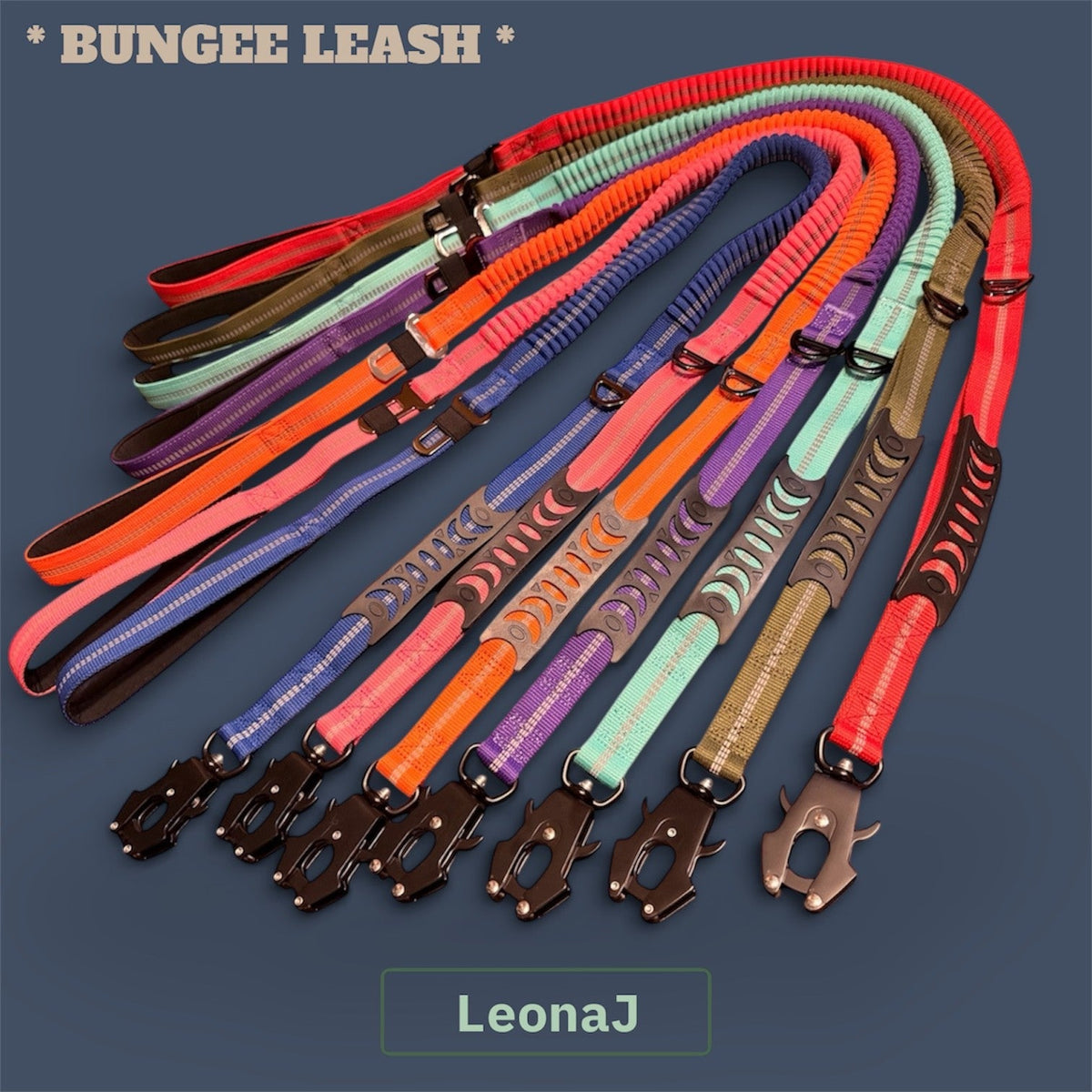 Heavy Duty Quick-Release Bungee Leash (Absorbs Pulls)