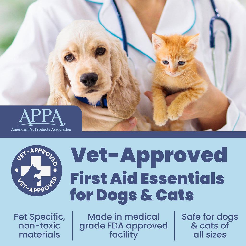 Pet First Aid Kit for Dogs & Cats with Vet-Approved Essentials