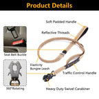 Heavy Duty Quick-Release Bungee Leash (Absorbs Pulls)